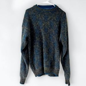 Vintage Claybrooke Made in Italy Geometric Wool Blend Crewneck Sweater Size L